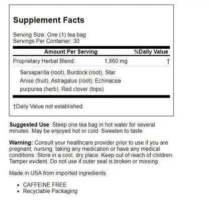 Bio Nutrition Lymph Support Tea Cleanse and Detox 30 Bag(S) Bio NutritionUS supplements