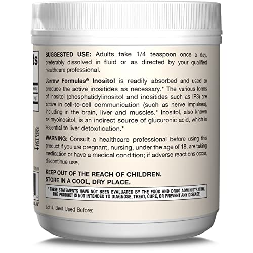 Jarrow Formulas Inositol 600 mg, Dietary Supplement for Cellular Health Support, 8 oz Jarrow FormulasUS supplements