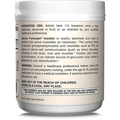 Jarrow Formulas Inositol 600 mg, Dietary Supplement for Cellular Health Support, 8 oz Jarrow FormulasUS supplements