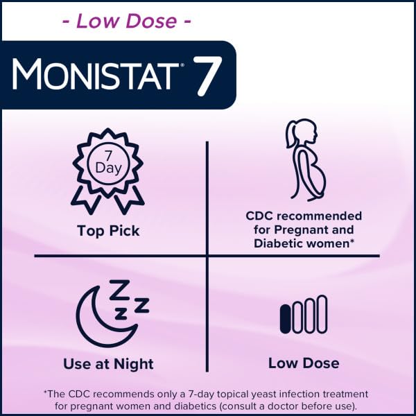 Monistat 7 Vaginal Cream with Tube Plus 7 Disposable Applicators, Anti-Fungal, For Most Vaginal Yeast MonistatAu supplements