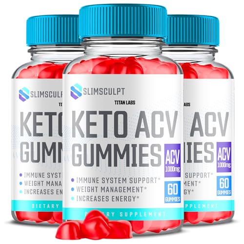 (3 Pack) Slimsculpt Keto ACV Gummies, Slim Sculpt Keto ACV Gummies Advanced Weight Loss 1000MG Titan LabsUS supplements