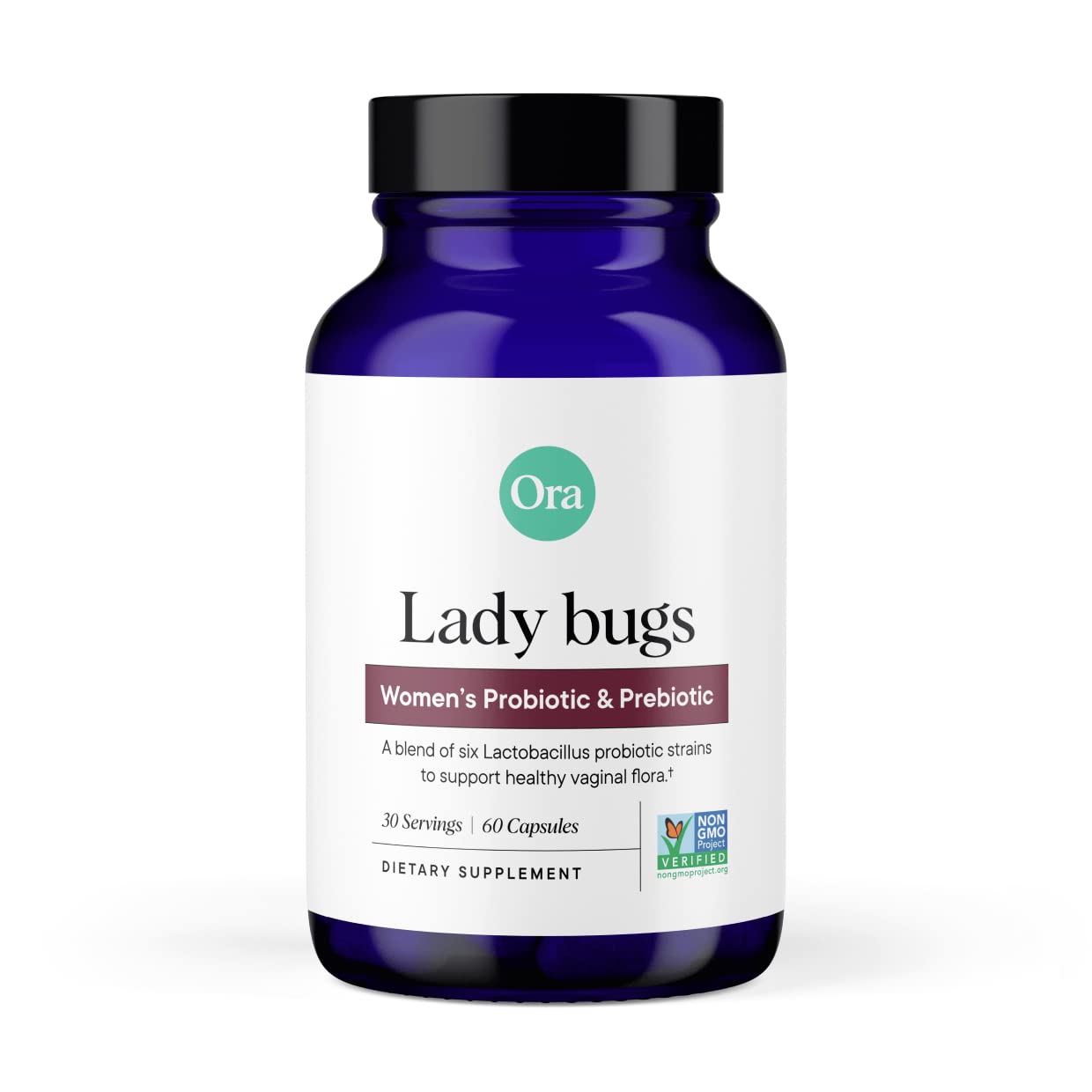 Ora Organic Prebiotics and Probiotics for Women - Lactobacillus for Vaginal and Urinary Tract Health, Contains 16 Billion CFU, 6 Strains - 1 Month Supply, 60 Vegan Probiotic Capsules Ora OrganicUS supplements