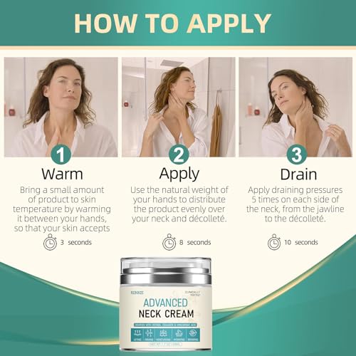 Neck Cream for Tightening Firming: Instant Face Lift Cream - Wrinkle Cream for Women RONKIEAu supplements