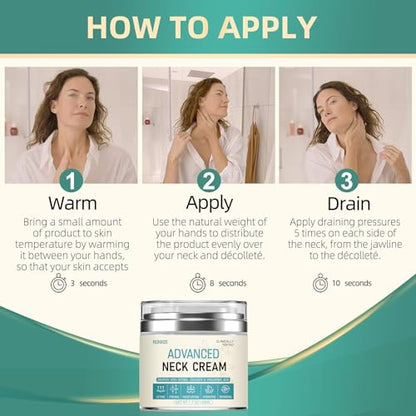 Neck Cream for Tightening Firming: Instant Face Lift Cream - Wrinkle Cream for Women RONKIEUS supplements