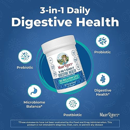 Mary Ruth's 3 in 1 Digestive Health Probiotic, 30 CT MaryRuth OrganicsUS supplements