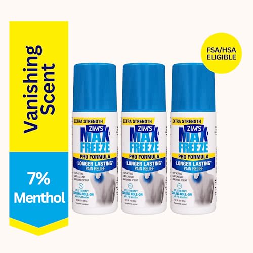 Zim's Max-Freeze Pro Formula Roll-on, 3Count Zim’s MaxAu supplements