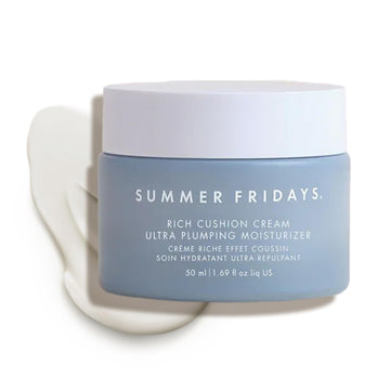 Summer Fridays Rich Cushion Face Cream - Ultra Plumping Barrier Repair Cream + Makeup Primer - Infuses Skin with Rich Hydration from Glycerin + Squalane - Non-Comedogenic + Fragrance-Free (1.69 Oz) Summer FridaysAu supplements