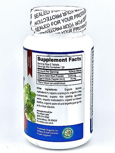 YUMMYVITE Organic Beet Root Powder Tablets - 1350mg with Black Pepper for Faster YUMMYVITEAu supplements