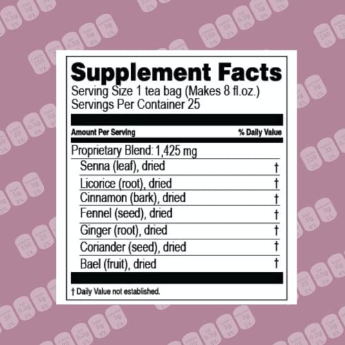 Hyleys Colon Cleanse Tea Blackberry Flavor - 50 Tea Bags (1 Pack) HYLEYSUS supplements