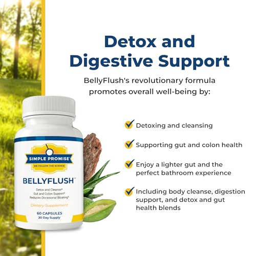 Simple Promise - BellyFlush - Detox and Colon Cleanse - Supports Digestive Health, 60 Capsules Simple PromiseAu supplements