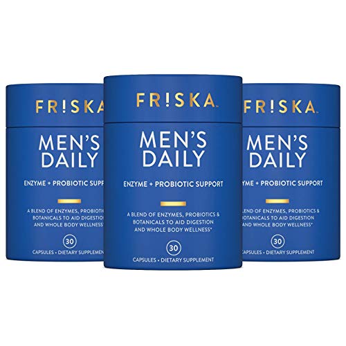 FRISKA Men’s Daily Digestive Enzyme and Probiotics Supplement, Natural Support FR!SKAUS supplements
