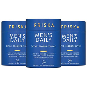 FRISKA Men’s Daily Digestive Enzyme and Probiotics Supplement, Natural Support FR!SKAAu supplements