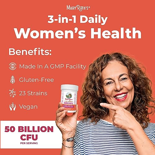 MaryRuth's 3-in-1 Daily Health Probiotics for Women | Clinically Tested | Hormone Support MaryRuth OrganicsAu supplements
