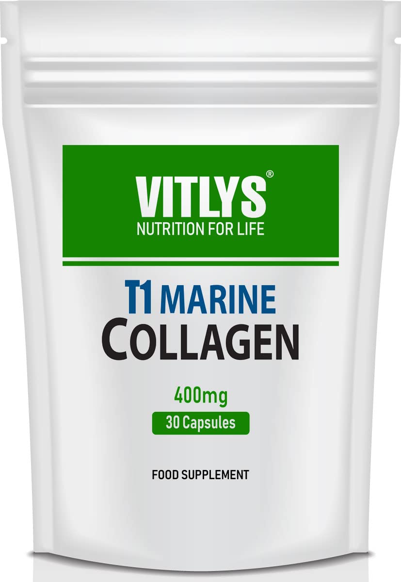 Optimum Marine Collagen 30 Capsules - 1 Month Supply - One Per Day Hydrolysed Collagen VitlysAu supplements
