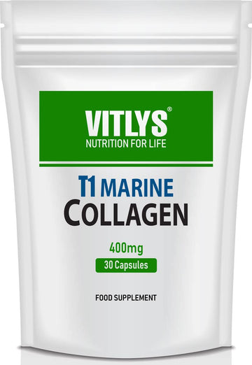 Optimum Marine Collagen 30 Capsules - 1 Month Supply - One Per Day Hydrolysed Collagen VitlysAu supplements