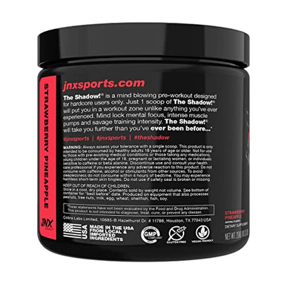 JNX SPORTS The Shadow! 350mg of Caffeine Hard Core Preworkout -Electric Energy JNX SPORTSUS supplements