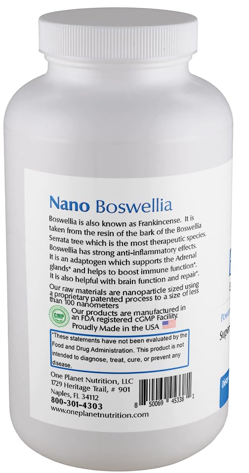 One Planet Nutrition Nano Brain 500 mg Capsules (120 Count) - Synergistic Blend of Bacopa, Curcumin, Boswellia & Ginkgo - Enhances Mental Clarity & Memory - Non-GMO, Vegan, Gluten Free One Planet NutritionAu supplements