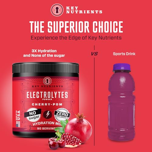KEY NUTRIENTS Multivitamin Electrolytes Powder No Sugar - Sweet Cherry Pom Electroly KEY NUTRIENTSUS supplements