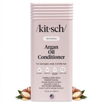Kitsch Repairing Argan Oil Liquid Conditioner for Women & Men – Argan Oil for Hair, For Shine, Smoothness & Damage Recovery, Hair Repair – Clean, Color-Safe Hair Care - 12.3 oz KitschAu supplements