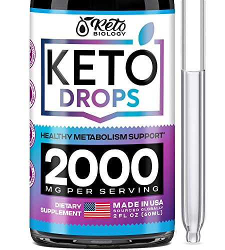 Keto Diet Drops with BHB Exogenous Ketones - Made in USA - Fat Burner & Appetite Suppressant KETO BIOLOGYUS supplements