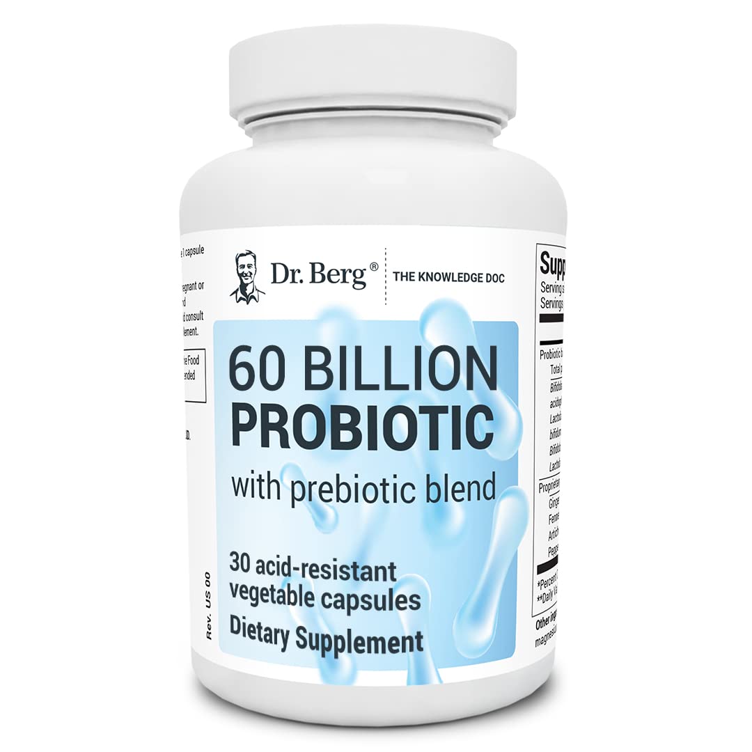 Dr. Berg 60 Billion Probiotic Supplement - Probiotics for Men & Women - Pre and Probiotics Dr. Berg NutritionalsUS supplements