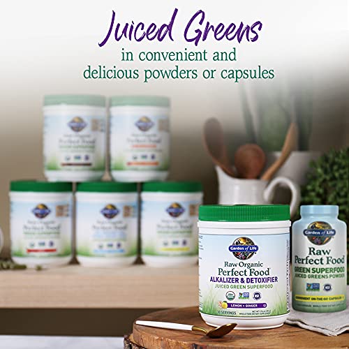Garden of Life Raw Organic Perfect Food Alkalizer and Detoxifier, Lemon Ginger Flavored Superfood Powder Supplement, 30 Servings Garden of LifeAu supplements