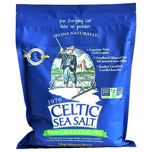 Fine Ground Classic Celtic Sea Salt – (1) 5 Pound Bag of Nutritious, Great for Cooking Celtic Sea SaltUS supplements