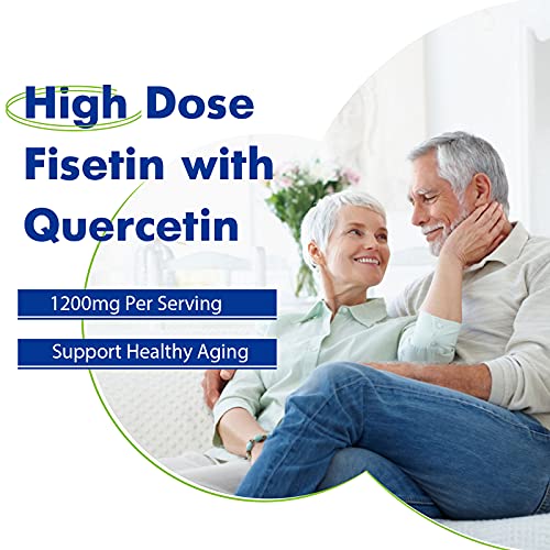 Sharoaid Liposomal Fisetin with Quercetin Supplements 1200 mg per Serving,High Absorpti SharoaidUS supplements