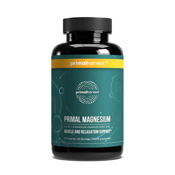 Magnesium Supplement Complex 310mg by Primal Harvest with Magnesium Glycinate, Citrate, Malate, and Zinc 120 Capsules Primal HarvestAu supplements