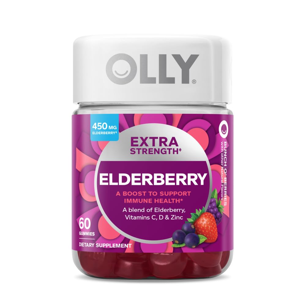 OLLY Extra Strength Elderberry Gummies, Immune Support, 450mg Elderberry, Vitamin C OLLYAu supplements