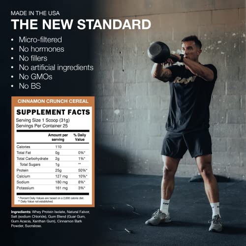 RAW Whey Isolate Protein Powder, Cinnamon Crunch (CBUM Itholate Protein) - 100% Grass RAWUS supplements