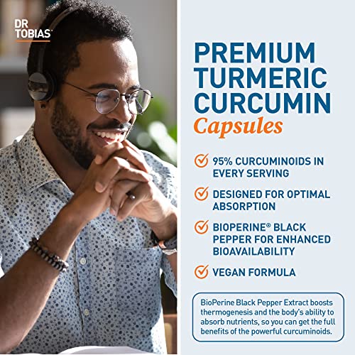 Dr. Tobias Turmeric Curcumin Supplement with BioPerine & Black Pepper, Extra Strength Dr. TobiasUS supplements