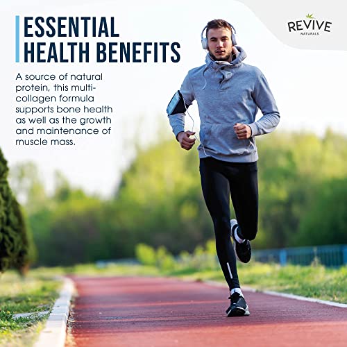 Multi Collagen Protein Capsules - Types I, II, III, V & X - Hydrolysed Grass Fed Bovine, Wild Caught Marine Revive NaturalsAu supplements