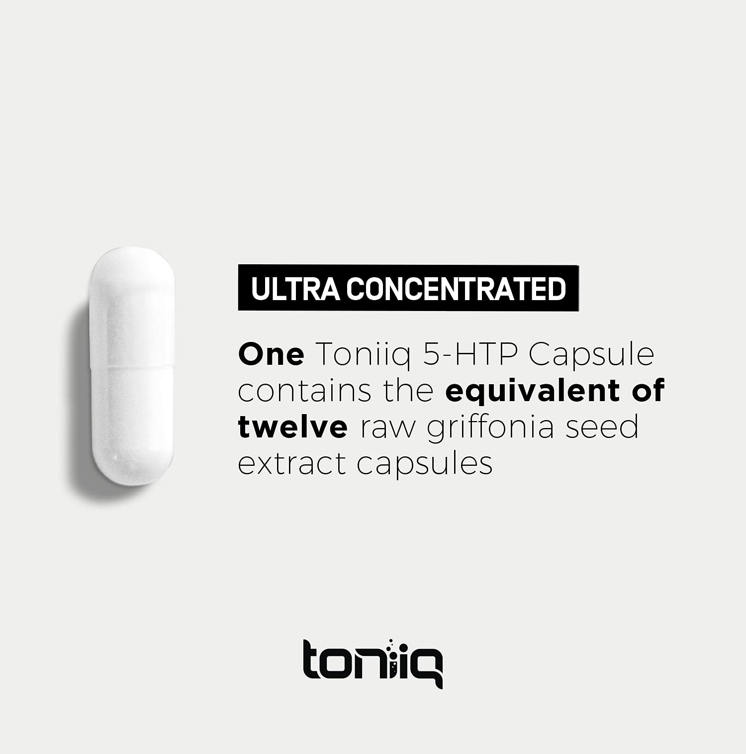 Toniiq Ultra High Strength 5HTP Capsules - 99%+ Highly Purified and Bioavailable - 12:1 Concentrated Extract - 200mg - 90 Veggie Capsules ToniiqAu supplements