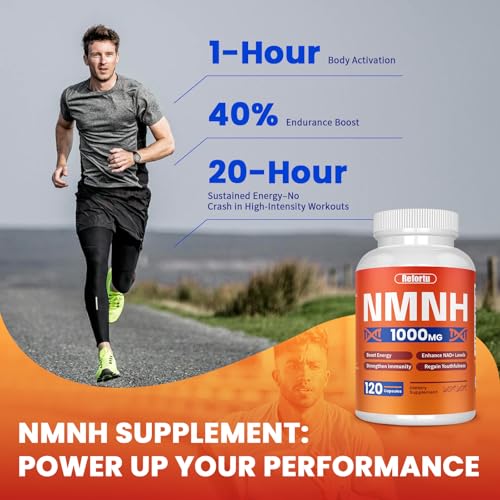 NMNH Supplement(Dihydronicotinamide Mononucleotide),Nicotinamide Mononucleotide for NAD+ Booster,1000mg per Serving,Supports Energy & Overall Health,120 Capsules RefortuAu supplements