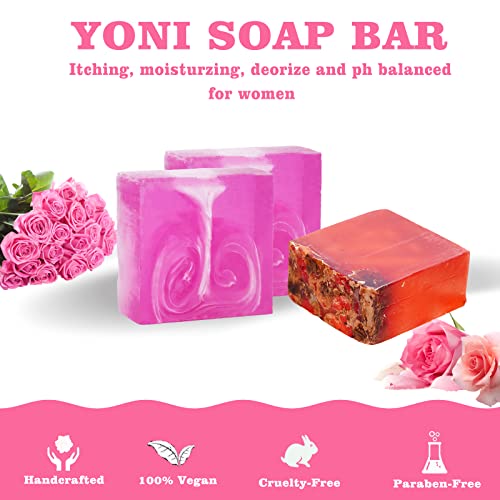Yoni Soap Bars Yoni Wash Set Of 4, Feminine Wash Ph Balance for Women Vaginial Deodorants yonisayoAu supplements