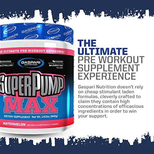 Gaspari Nutrition SuperPump MAX, The Ultimate Pre Workout Powder, Sustained Energy Gaspari NutritionAu supplements