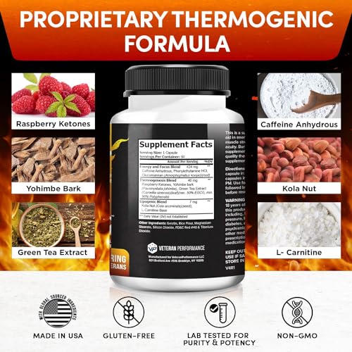 Veteran Performance Burn Zone Thermogenic Fat Burner – Metabolism Booster Appetite Veteran PerformanceUS supplements