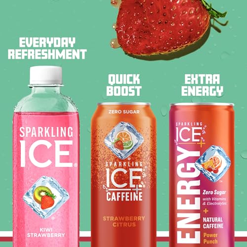 Sparkling Ice, Kiwi Strawberry Sparkling Water, Zero Sugar Flavored Water, with Antioxidant Sparkling ICEUS supplements