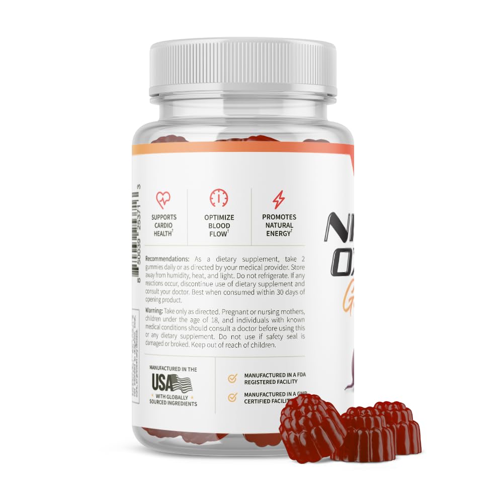 Snap Supplements Nitric Oxide Beet Root Gummies - Support Healthy Blood Circulation Snap SupplementsUS supplements