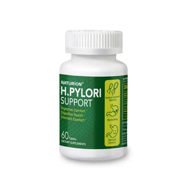NATURION H. Pylori Support - Digestive Health Supplement with G-FOS Blend, Whey Protein, Licorice, Mastic Gum, Vitamin U, and Vitamin B2 - Stomach Comfort & Gut Balance - 60 Tablets, 30 Day Supply NATURIONAu supplements