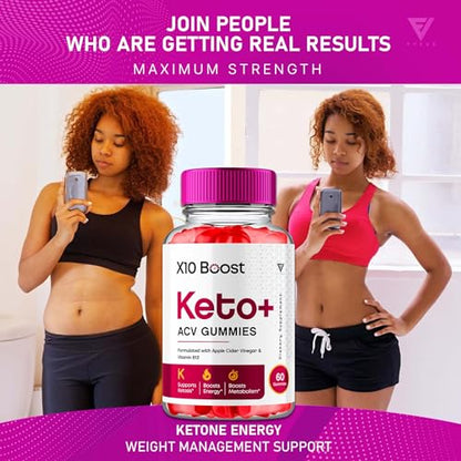(2 Pack) X10 Boost Keto ACV Gummies, X10 Keto Boost Gummies Advanced Weight Loss FyvusUS supplements
