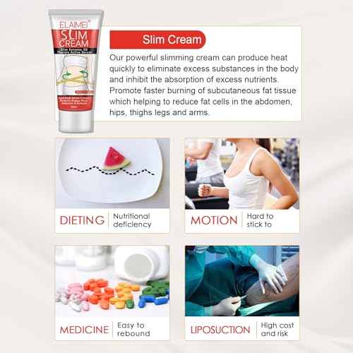 Hot Cream 2 Pack, Slimming Hot Cream for Belly Burns Fat, Slimming Cream Fat Burning SHIFAKOUUS supplements