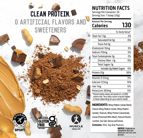 Ascent 100% Whey Protein Powder - Post Workout Whey Protein Isolate, Zero Artificial AscentUS supplements