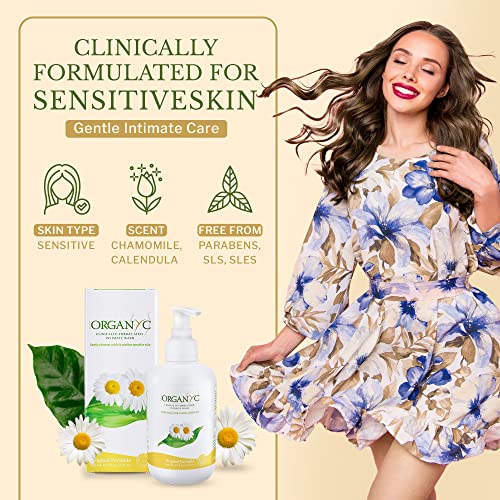 Organyc Feminine Intimate Wash for Sensitive Skin with Chamomile, Free from Chlorine, Parabens OrganycAu supplements