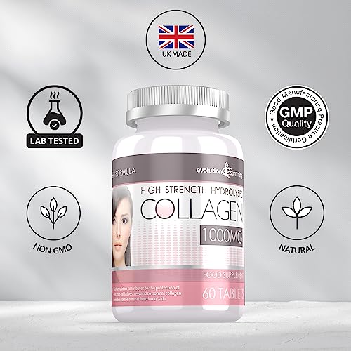 Hydrolysed Collagen High Strength 1,000mg for Hair, Skin & Nails, 60 Tablets, Evolution Slimming Evolution SlimmingAu supplements