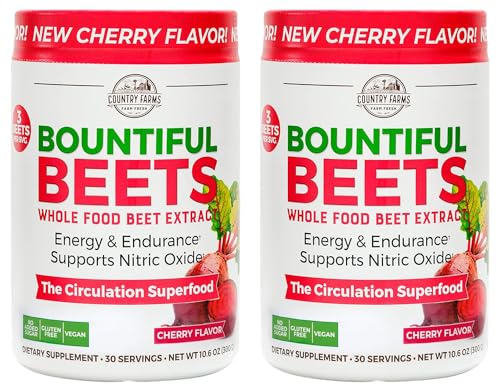 COUNTRY FARMS Bountiful Beets Powder, Wholefood Beet Extract Superfood, Natural Nitric COUNTRY FARMSUS supplements