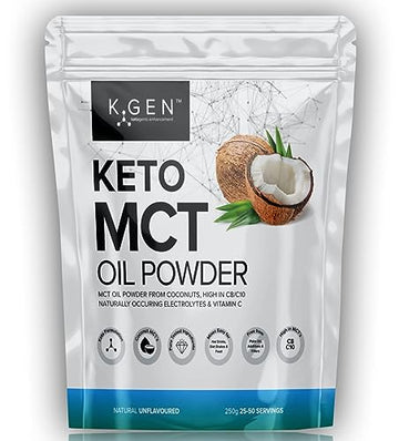 Keto MCT Oil Powder Pure Coconut MCT Keto Coffee Creamer | Premium Quality C8 Easily Absorbed & Digested - Ideal for Paleo & Vegan Diets K GEN ketogenic enhancementAu supplements