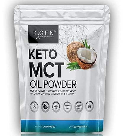 Keto MCT Oil Powder Pure Coconut MCT Keto Coffee Creamer | Premium Quality C8 Easily Absorbed & Digested K GEN ketogenic enhancementUS supplements