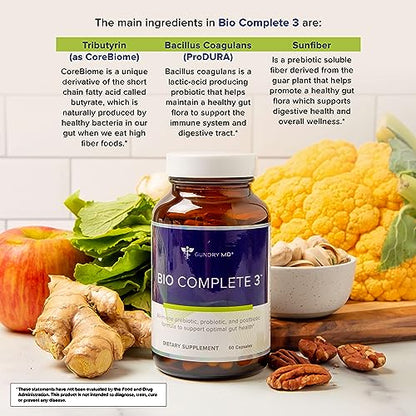 Gundry MD® Bio Complete 3 - Prebiotic, Probiotic, Postbiotic to Support Optimal Gut Health Gundry MDUS supplements